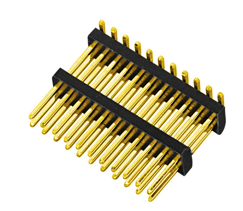 ph1.27mm pin header,dual row dual body smt type with post pin connector